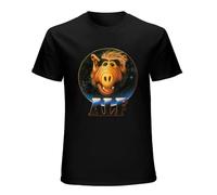 Alf Mens T-Shirt Black Graphic Unisex Tee Shirt XL