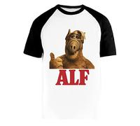 Alf Retro Thumb Up T-Shirt De Baseball Blanc pour Hommes Femmes Manches Courtes Unisexe Col Rond White Unisex XXXL