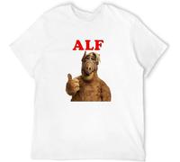Alf Retro TV 80' Funny Mens T Shirt Alien Life Force Vintage White XL
