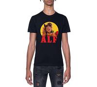 Alf Rose dans Bouche T-Shirt Noir Homme Manches Courtes Col Rond Black Mens XXL