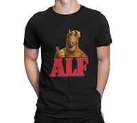 ALF The Animated Series Tshirt Alien Life Form Elegant T Shirt Homme Men Tee Shirt Printing Trendy Black M
