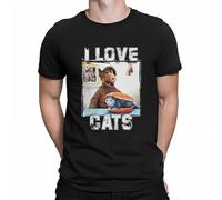 Alf TV Tshirts I Love Cats Fan Art Personalize Homme T Shirt New Trend Tops 6XL Black XL