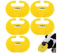 Alf Weaner - Épine de nez de vache | 5 épines de nez de lait de veau | Pince de nez de vache de ferme, dispositif de prévention de l'aspiration du lait pour vache, bétail, outil de sevrage compact