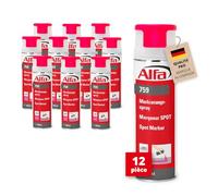 Alfa 759 Spray de marquage, 12 pièces, pink 500 ml (Marqueur SPOT) en couleurs néon pour des marquages longue durée