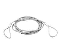 ALFA LOGISTIK Cable Acier 12mm Diamètre 5m Circuit - Cable Metallique avec Œillets - Câble Acier 12mm avec Œillets - Corde Cable à Élingue - Cable D'acier avec 2x Œillets