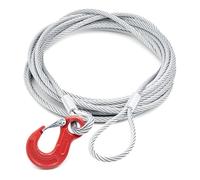 ALFA LOGISTIK Cable Acier 14mm Diamètre 3m Circuit avec Crochet et Œillet - Cable Metallique avec Crochet - Câble Acier 14mm avec Œillets et Crochets - Corde Cable à Élingue - Cable D'acier
