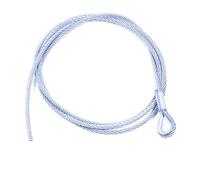 Alfa Logistik Cable Acier 3mm x 2m avec une Cosse - Câble Métallique pour Treuil, Câble de Traction, Câble Forestier - en Acier de Qualité Industrielle