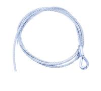 Alfa Logistik Cable Acier 4mm x 40m avec une Cosse - Câble Métallique pour Treuil, Câble de Traction, Câble Forestier - en Acier de Qualité Industrielle