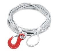 ALFA LOGISTIK Cable Acier 8mm Diamètre 2m Circuit avec Crochet et Œillet - Cable Metallique avec Crochet - Câble Acier 8mm avec Œillets et Crochets - Corde Cable à Élingue - Cable D'acier