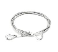 ALFA LOGISTIK Câble Acier avec Œillet 10mm Diamètre 25m Circuit - Câble en Acier avec Œillet - Cable D'acier - Cable Metallique avec Cosses - Cable Acier avec Cosses
