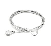 ALFA LOGISTIK Câble Acier avec Œillet 6mm Diamètre 30m Circuit - Câble en Acier avec Œillet - Cable D'acier - Cable Metallique avec Cosses - Cable Acier avec Cosses