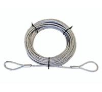 ALFA LOGISTIK Câble en acier de 5 mm d'épaisseur - Longueur : 10 m - Câble en acier avec œillets - Câble en acier fiable avec 2 passants - Tendeur de câble - Corde solide