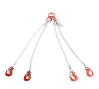 Alfa Logistik Corde métallique à 4 brins avec crochets à œillets, 8 mm x 6 m, câble métallique haute résistance avec crochets à œillets pressés inamovibles