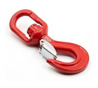 ALFA LOGISTIK Crochet Pivotant 2000kg Capacité de Charge avec de Sécurité - Crochet de Levage Émerillon - Crochets de Levage avec de Verrouillage avec Roulement à Billes