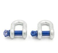 ALFA LOGISTIK Manille 3,25t Capacité de Charge 2 Pièces Droite avec Boulon à Œil - Manille Droite Forme DW - Manille en Acier à Haute Résistance Galvanisée à Chaud - Manille de Levage