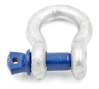 ALFA LOGISTIK Manille 6,5t Capacité de Charge 1 Pièce avec Boulons à Œil - Manille Forme Courbée BW - Manille Haute Résistance - Manille Ronde en Acier Galvanisé à Chaud