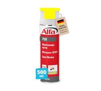 Alfa Spray de marquage - Traceur chantier jaune fluo - 500 ml - 6 pièces