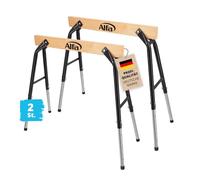 Alfa Tréteaux de chantier pliants - Supports de travail - 2 pièces