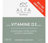 Alfa Vitamine D3 50mcg Complément Alimentaire 120 Softgels