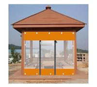 ALFAAL Bâche Transparente Imperméable Bâche Étanche avec Fermeture À Glissière Bâche Transparente Bâche de Cloison D'abri D'auto À Panneau Latéral Gazebo (Color : Clear Orange, Size : 3x2m)