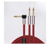 ALFAAL Câble audio 6,5 mm vers double 6,5 mm, grand amplificateur de guitare à deux conducteurs de 6,35 mm, câble audio pour instruments (couleur : 2 mètres)