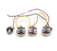 ALFAAL Kit Pré-câblé pour Faisceau De Câblage Basse 250K Pots 2 Volume 1 Ton pour Pièces De Guitare Électrique Pièces détachées pour Guitare électrique