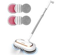 AlfaBot S2 Balai Électrique Sans Fil | Grand Réservoir 400mL | Autonomie 60 Min | Nettoyeur de Sol avec LED et Pulvérisateur | Pour Parquet & Carrelage | Balai Rotatif Léger 1,7kg