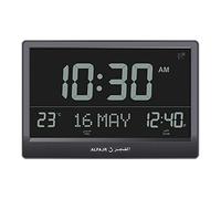 ALFAJR Azan CJ-17 Horloge murale avec alarme automatique 5 fois 5 voix différentes Noir