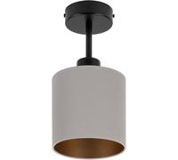 alfalux Plafonnier LED Suspension Luminaire Lustre Moderne Pour Cuisine Chambre Salon 15 x 15 x 30 cm Noir et Gris CL-1010SC-GR