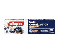 alfapac - 10 sacs congélation curseur 3L - fermeture facile - multi-usages et réutilisables