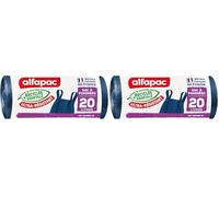 alfapac - 20 sacs-poubelle 20L à poignées ultra-résistant- fabriqués en France - bi-matière recy végétale (Lot de 2)