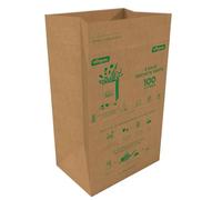 alfapac - 4 sacs compostables en papier kraft recyclé - 100L | sacs pour déchets verts