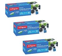 ALFAPAC - 50 sacs congélation à lien - Petit modèle - Vegetal Origin - Fabriqué en France - Lot de 3