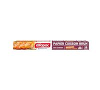 alfapac - papier cuisson brun 15 feuilles - anti-adhérent - grande largeur - fabriqué en France