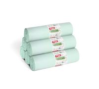 Alfapac professionnel - Carton de 200 housses compostables 120L pour bac roulant - 8 rouleaux de 25 housses - Fabriqués en France - Pour déchets organiques