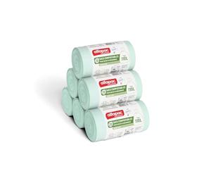 Alfapac professionnel - Carton de 200 sacs-poubelle compostables 110L - 10 rouleaux de 20 sacs - Sans lien - Pour déchets organiques