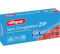 alfapac - 30 sacs congélation ZIP 1L à fond plat - hermétique et réutilisable