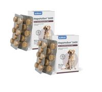 Alfavet HepatoSan 1600 | Lot de 2 x 32 comprimés | Complément alimentaire pour chiens et chats | Pour soutenir la fonction hépatique en cas d'insuffisance hépatique chronique