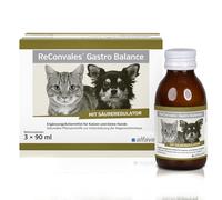 alfavet, ReConvales Gastro Balance pour chat et chien - Soin de la muqueuse gastrique avec régulateur d'acidité - Complément alimentaire - 3 x 90 ml