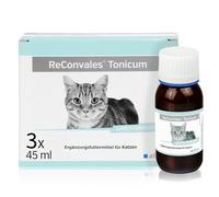Alfavet ReConvales Tonicum Chat Contenu : 3 x 45 ML Complément Alimentaire pour la Restauration nutritionnelle, la Convalescence et la lipidiose hépatique du Chat.