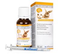 alfavet RodiCare akut complément Alimentaire pour la régulation des processus digestifs pour Lapins, cobayes et Petits rongeurs, Flacon en Verre de 15 ML avec seringue doseuse