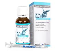 alfavet RodiCare Appétit pour rongeurs ayant Une Alimentation insuffisante, complément Alimentaire pour Lapins, cochons d'Inde et Petits rongeurs, 15 ML avec seringue doseuse