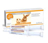 alfavet RodiCare Hairball, Multipack, complément alimentaire pour lapins nains et cobayes, favorise l'élimination des boules de poils, 2 x 3 injecteurs de 12 ml