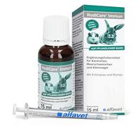 alfavet RodiCare Immun, renforcement du système immunitaire pour Lapins, cochons d'Inde et Petits rongeurs, complément Alimentaire, 15 ML, seringue doseuse