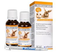 Alfavet RodiCare Lot de 2 flacons de 15 ml de complément alimentaire pour la régulation des processus digestifs pour lapins, cochons d'Inde, petits rongeurs