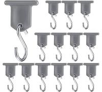 ALFFREUDE 10 Paires Crochets D'Auvent de Camping Crochets Accessoires D'auvent de VR Crochet en Forme de S pour Fête Camping Tente Caravane Intérieurs et Extérieurs Support D'éclairage