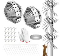 ALFFREUDE Lot de 2 répulsifs contre les martres - 100 cm - En acier inoxydable - Protection contre les martres - Protection contre les martres - Pour travaux de plomberie, poutres de toit, arbres,