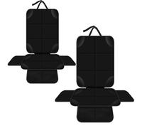 Alfheim 2 Pièces Housse de Siège Bébé, Housse de Siège Enfant Compatible Isofix, Housse Siege Voiture Arrière Antidérapant Imperméable à l'eau, Protection Latérale Sac en Filet de Grande Capacité