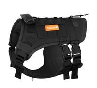 Alfheim Harnais Tactique pour Chiens avec Poignée pour Chiens de Taille Moyenne - Harnais Réglable sans Traction, Gilet Imperméable Léger Rembourré pour l'entraînement et la Marche Quotidienne