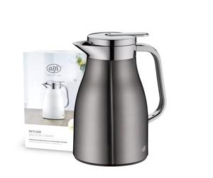 ALFI 1321234065 Thermos, Corps en Acier Inoxydable Poignée en Plastique Insert en Verre, Gris Frais, 0,65 Liter